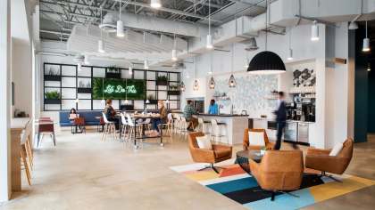 An image provided by Gather showing part of their coworking space