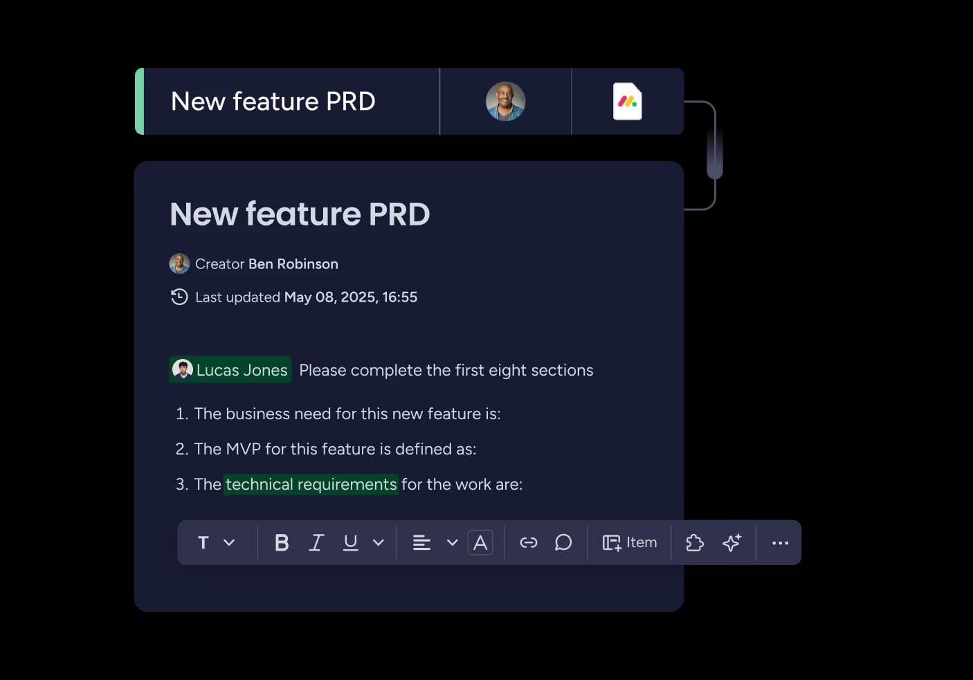 monday dev enables unparalleled cross-team alignment. Everyone from design to sales can interact on the platform, increasing transparency and reducing the disconnect between engineering and business teams.