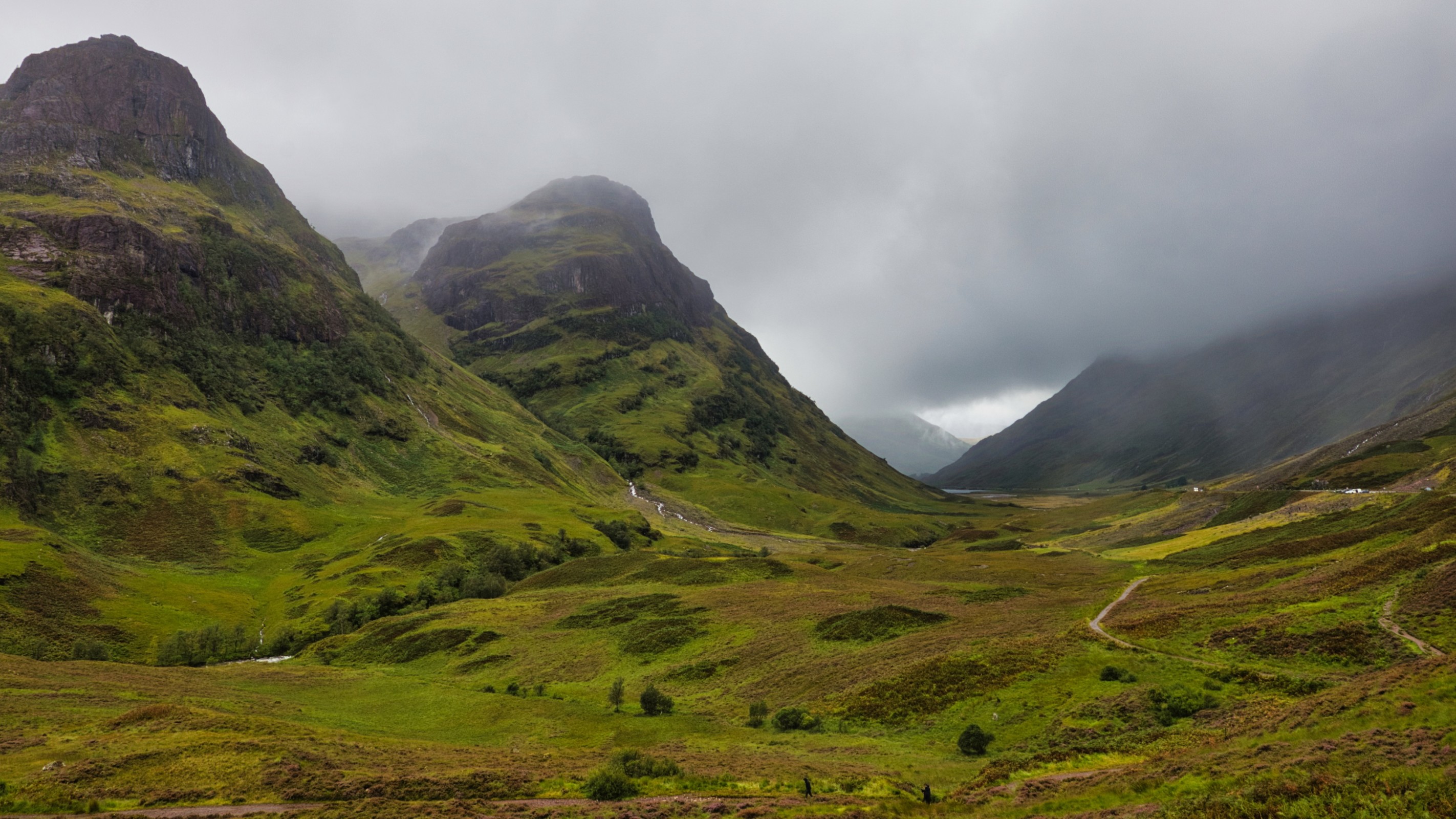 Glencoe three sisters on a rainy day