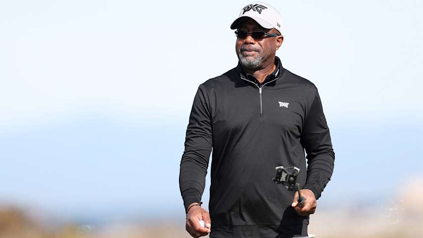 Darius Rucker golfs at Pebble Beach
