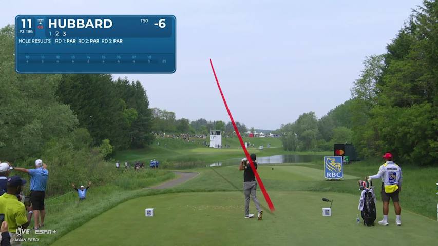Mark Hubbard sinks a 21-foot birdie putt at RBC Canadian