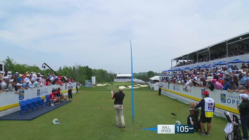 Harry Hall makes birdie on No. 14 at RBC Canadian