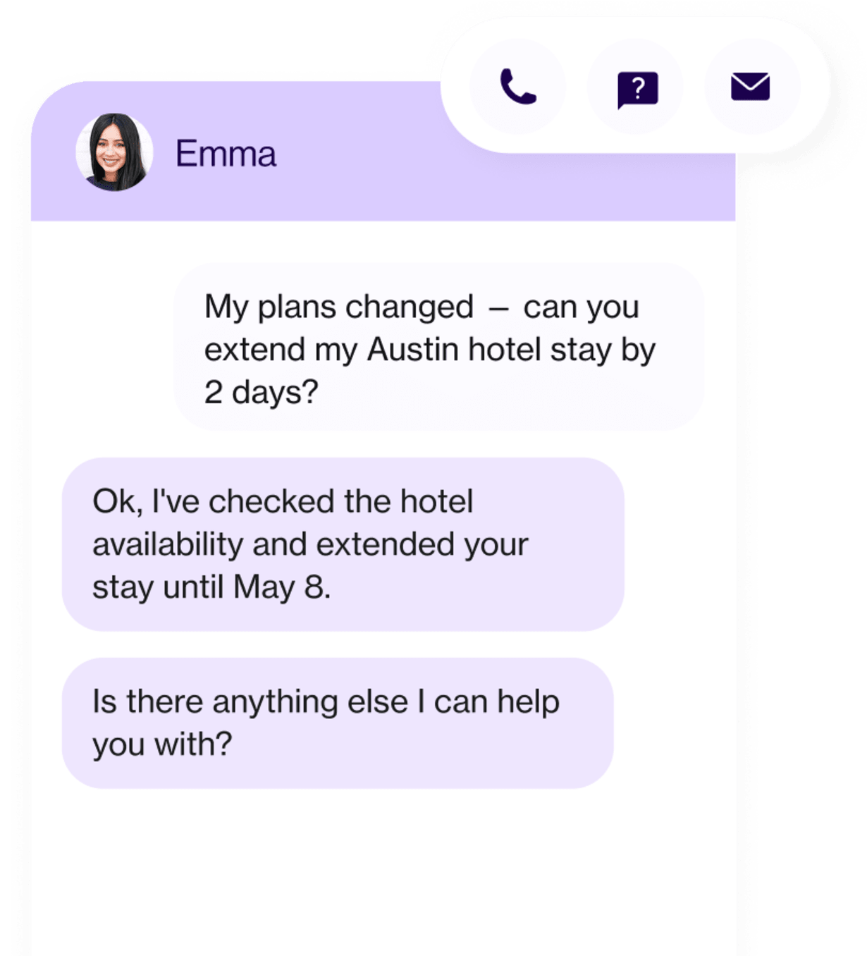 Navan Support Chat with Emma