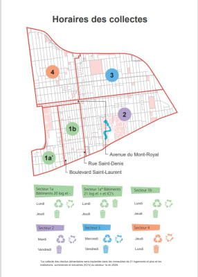 Carte Horaire Collecte Plateau Mont Royal